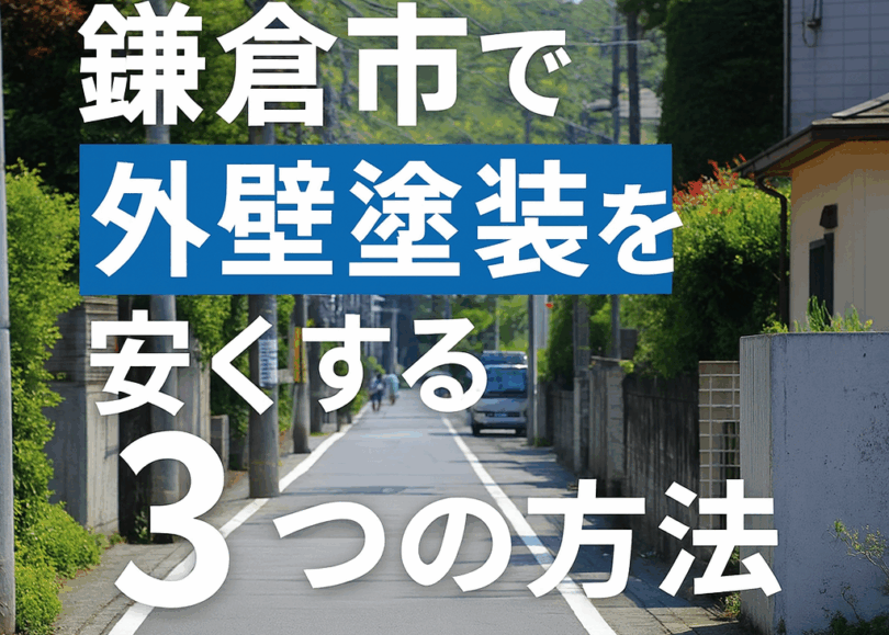 鎌倉市で信頼できる外壁塗装業者と3つの節約術｜助成金はある？